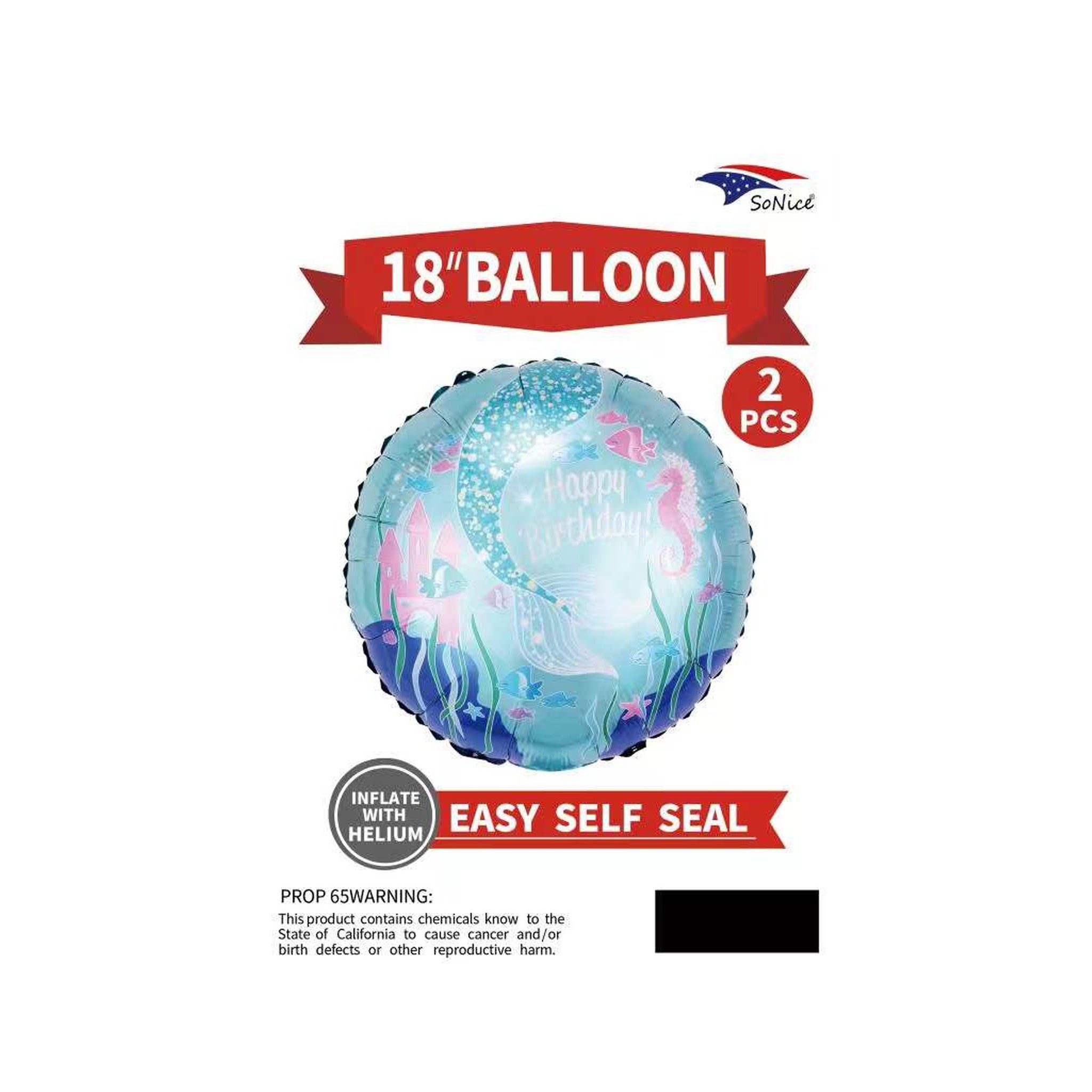 18 In Foil Balloon Mermaid 2P 600/case